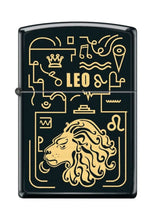 Load image into Gallery viewer, Zippo Lighter- Personalized Message Engrave for Leo Zodiac Black Matte #Z5303

