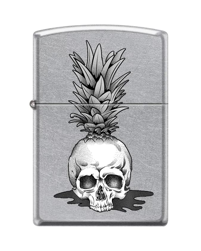 Zippo Lighter- Personalized Engrave Pineapple Skull #Z5380