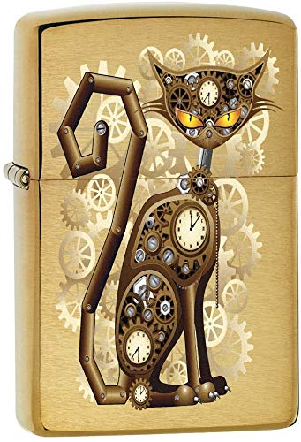 Zippo Lighter- Personalized Engrave Cool Cat Bow Kitten Puddy 76737