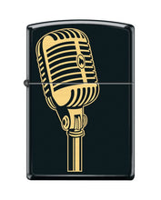 Load image into Gallery viewer, Zippo Lighter- Personalized Engrave Microphone Laser Design Black Matte #Z5445
