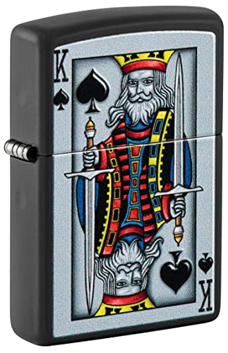 Zippo Lighter- Personalized Engrave Ace of Spades Card Game Cards King #48488