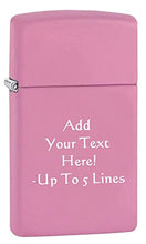 Load image into Gallery viewer, Zippo Lighter- Personalized Engrave on Slim Size Pink Matte #1638
