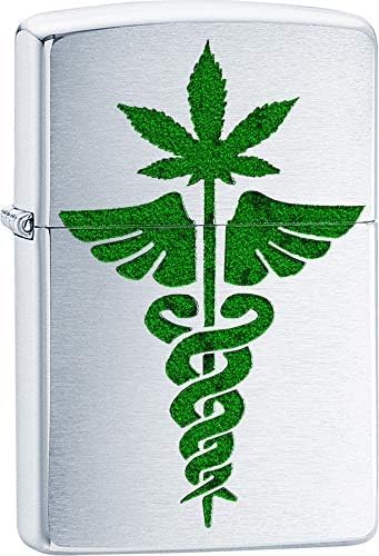 Zippo Lighter- Personalized Engrave for Leaf Designs Medical Leaf Z627