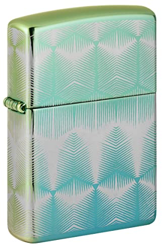 Zippo Lighter- Personalized Engrave for Geometric Patterns Teal 49813