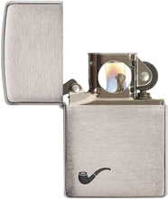 Load image into Gallery viewer, Zippo Lighter- Personalized Engrave Pipe Design Pipe Insert Pipe Brushed 200PL
