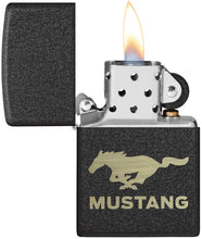 Load image into Gallery viewer, Zippo Ford Mustang Black Crackle Pocket Lighter
