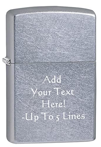 Zippo Lighter- Personalized Custom Message Engrave Street Chrome #207