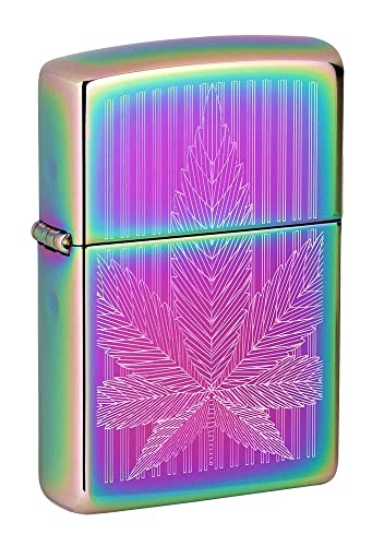 Zippo Lighter- Personalized Message Engrave for Leaf Design Spectrum #49632