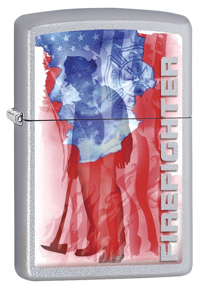 Zippo Lighter- Personalized Engrave for Firefighter Flag Shield #Z5157