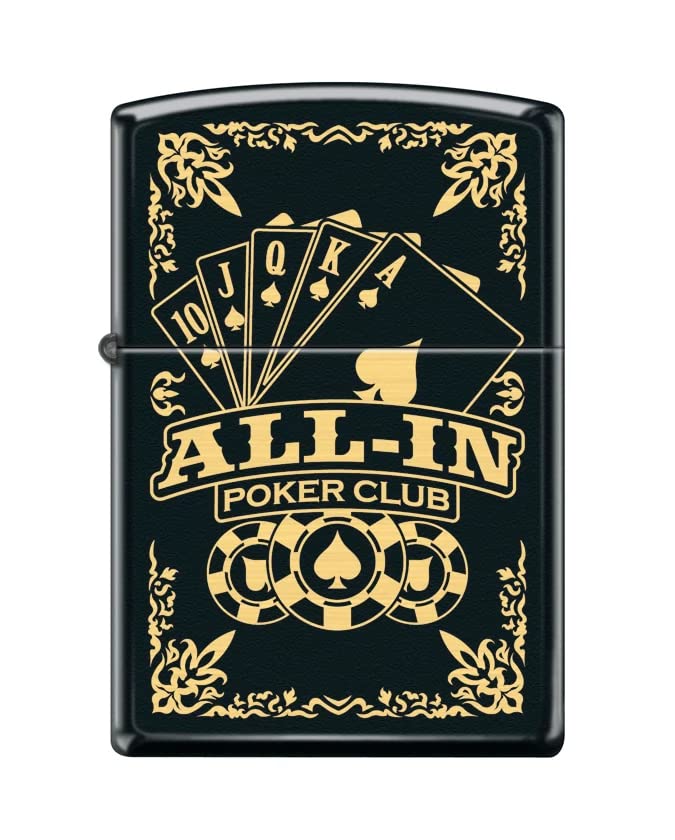 Zippo Lighter-Winning Hand Design Black Matte Windproof Lighter #Z5431