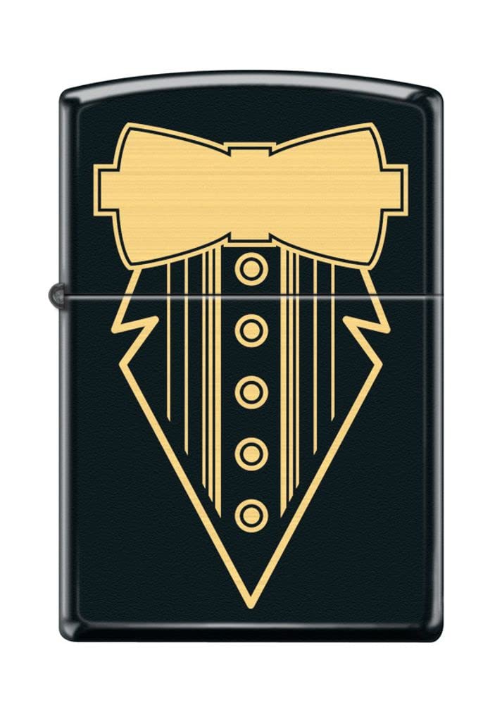 Zippo Lighter- Groomsman Wedding Tuxedo Black Matte Windproof Lighter #Z5288