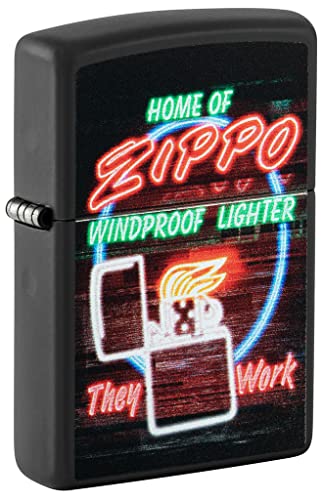 Zippo Lighter- Personalized Engrave Windproof Zippo's Famous Neon Sign 48455