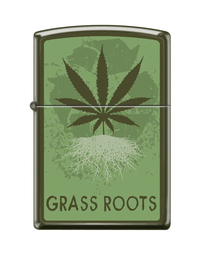 Zippo Lighter - Personalized Message Engraved on Backside Leaf Smoke Collection Windproof Lighter