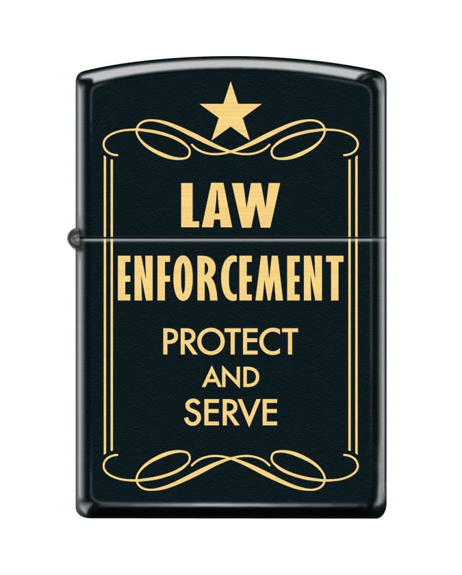 Zippo Lighter-Law Enforcement Black Matte Windproof Lighter #Z5440