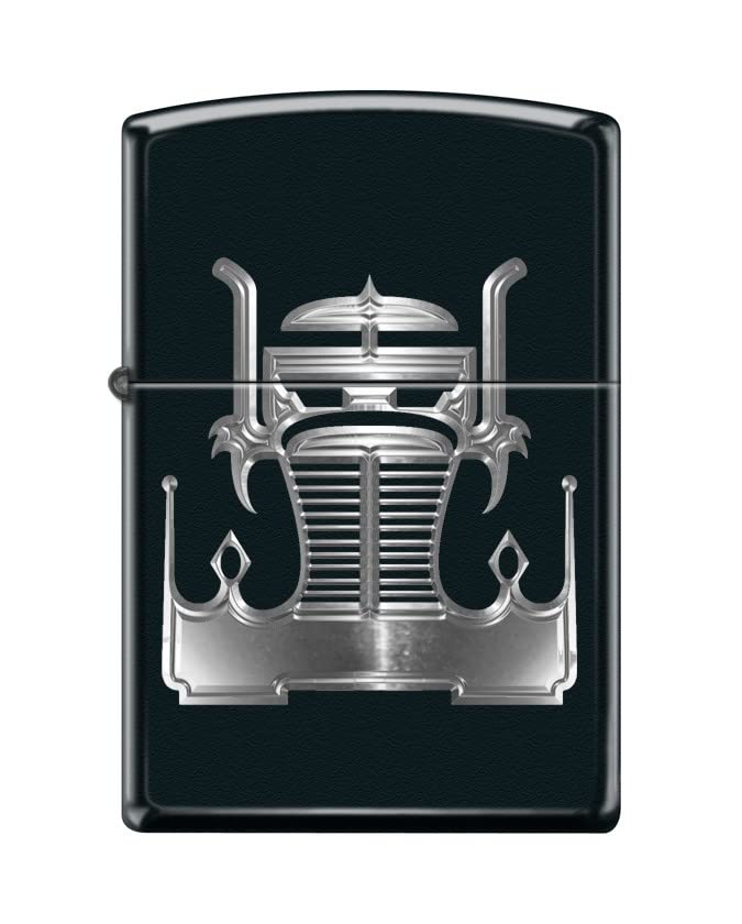 Zippo Lighter-Crown Truck Grill Black Matte Windproof Lighter #Z5469