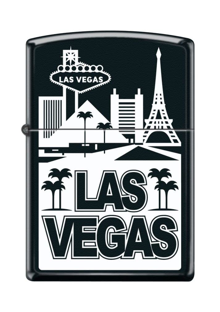 Zippo Lighter- Las Vegas Black Matte Windproof Lighter #Z5092