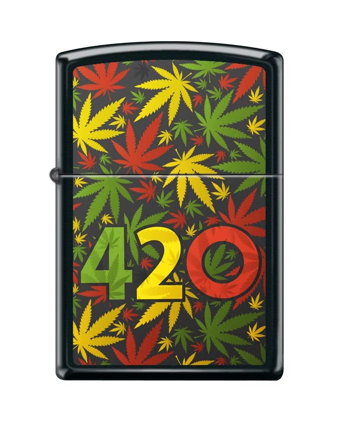 Zippo Lighter - Personalized Message Engraved on Backside Leaf Smoke Collection Windproof Lighter