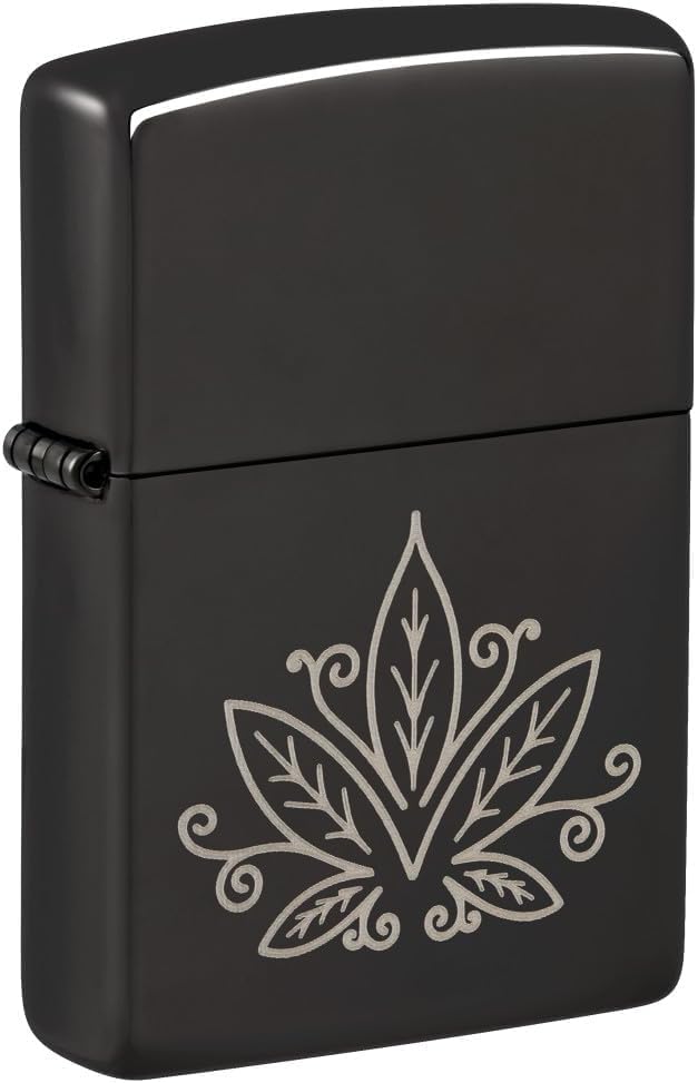 Zippo Lighter - Personalized Message Engraved on Backside Leaf Smoke Collection Windproof Lighter