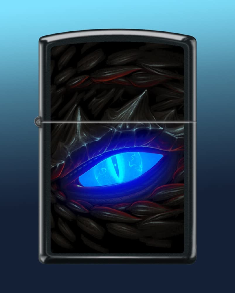 Zippo Lighter-Dragon Mythical Fantasy Street Windproof Lighter Dragon Eye Blacklight #Z6035