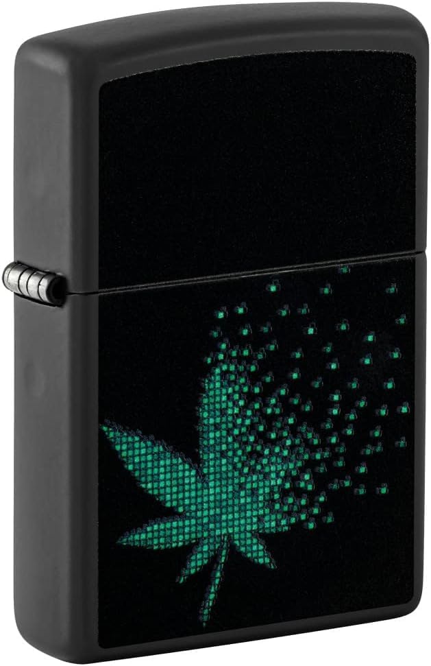 Zippo Lighter - Personalized Message Engraved on Backside Leaf Smoke Collection Windproof Lighter