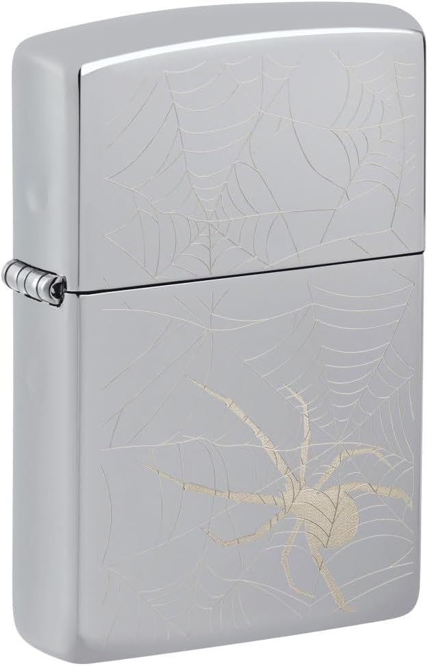 Zippo Lighter- Personalized Engrave Animals Outdoors Nature Spider Web 48767