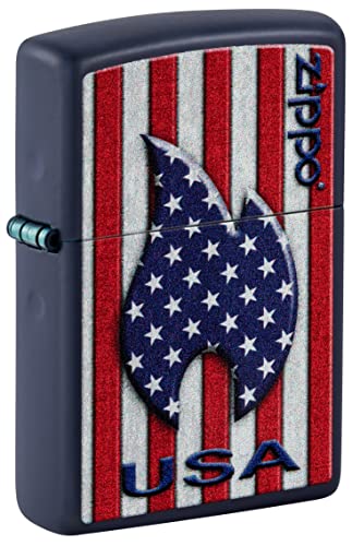 Zippo Lighter- Personalized Engrave Windproof Lighter Patriotic Flame 48560
