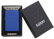 Load image into Gallery viewer, Zippo Lighter – Personalized Custom Message Engraved Windproof Classic Pocket Lighter Blue Matte
