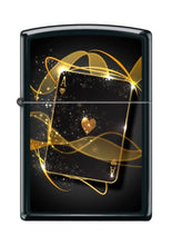 Load image into Gallery viewer, Zippo Lighter- Ace Card Gold Glitter Black Matte Windproof Lighter #Z5275
