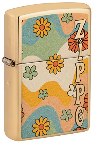 Zippo Lighter- Personalized Engrave Blossoms Flower Power Flower Power 48503