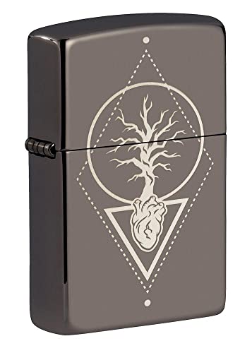 Zippo Lighter- Personalized Message Engrave for Heart of Tree Design #49687
