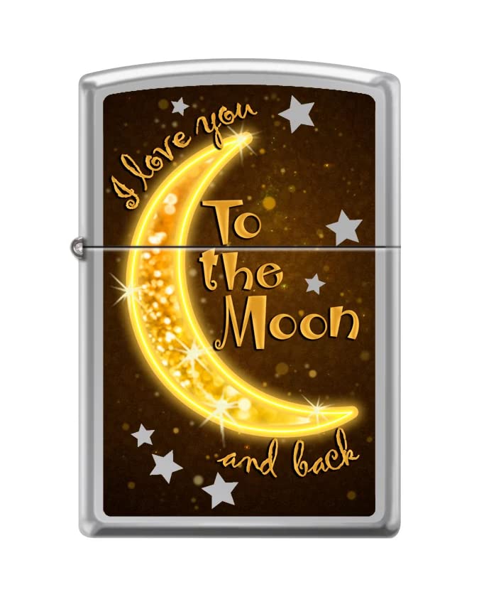 Zippo Lighter- Personalized Message I Love You to The Moon and Back #Z5507