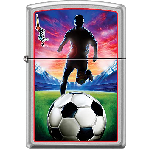 Zippo Lighter- Personalized Engrave for Mazzi Soccer Colorful Lighter