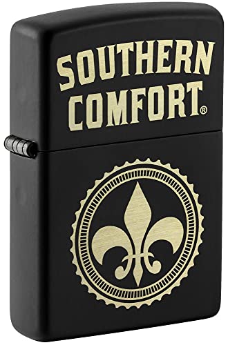 Zippo Lighter- Personalized Engrave for Southern Comfort Logo Black Matte 49834