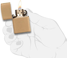 Load image into Gallery viewer, Zippo Lighter- Personalized Message on BrassZippo Lighter Solid Brush 204
