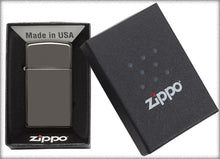 Load image into Gallery viewer, Zippo Lighter- Personalized Engrave on Slim Size Black Ice #20492
