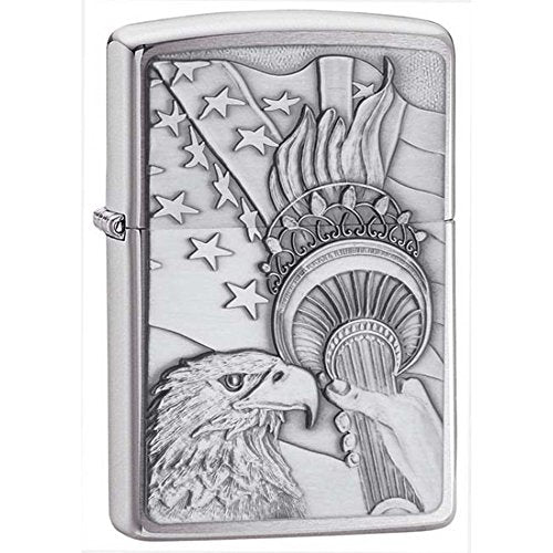 Zippo Lighter- Personalized Engrave Patriotic Eagle with Stars #20895