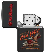 Load image into Gallery viewer, Zippo Lighter - Custom Engraved with Your Message for Old Milwaukee Duck Hunt Design Black Matte Pocket Lighter 46307
