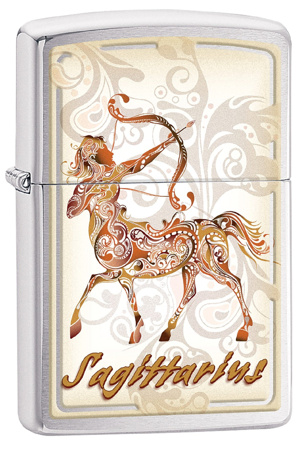 Zippo Lighter - Personalized Custom Message Engraved Windproof Astrological Sign Zodiac Lighter Brushed Chrome