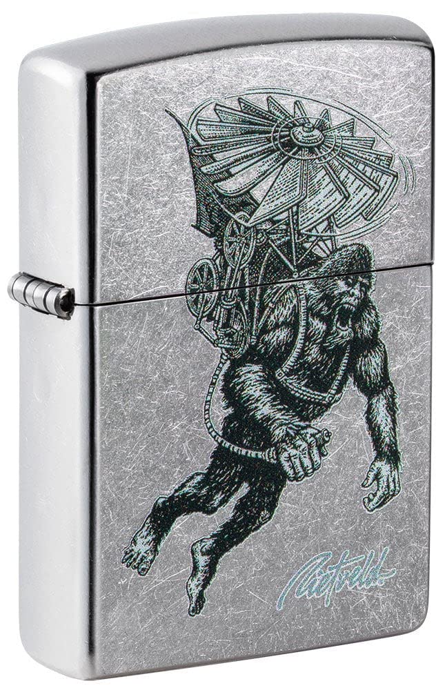 Zippo Lighter - Personalized Custom Message Engraved on Backside for Special Designs Windproof Lighter (Sasquatch Getaway 49765)