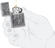Load image into Gallery viewer, Zippo Lighter- Personalized Message for Skull and Angel Emblem Design #49442
