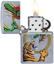 Load image into Gallery viewer, Zippo Chinese Dragon Street Chrome Design Pocket Lighter
