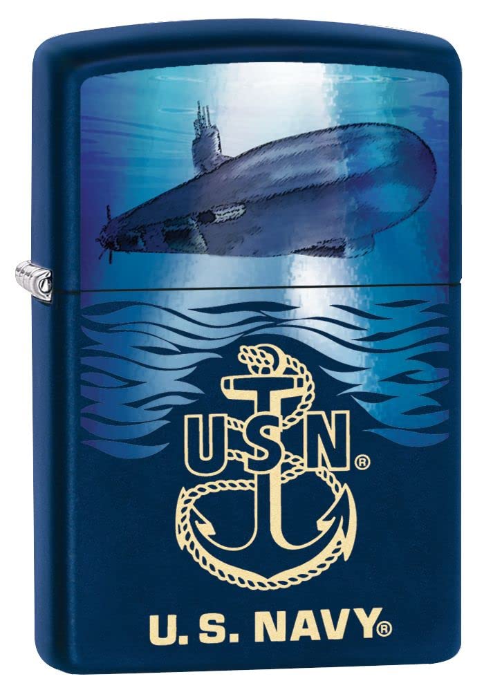 Zippo Lighter – Personalized Custom Message Engraved US Navy Marines USMC Design Windproof Lighter