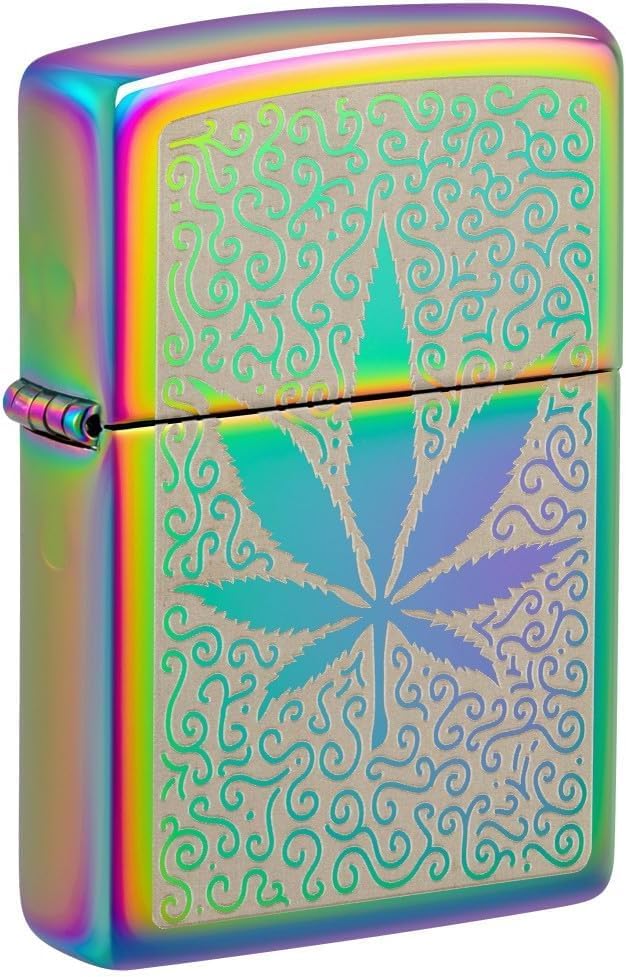 Zippo Lighter - Personalized Message Engraved on Backside Leaf Smoke Collection Windproof Lighter