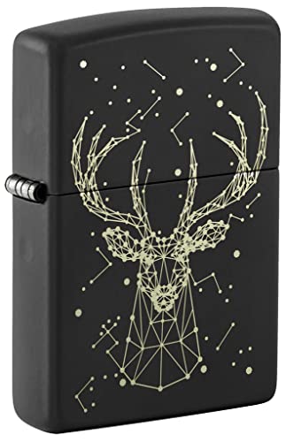 Zippo Lighter- Personalized Engrave Alien UFO Deer Constellation 48385