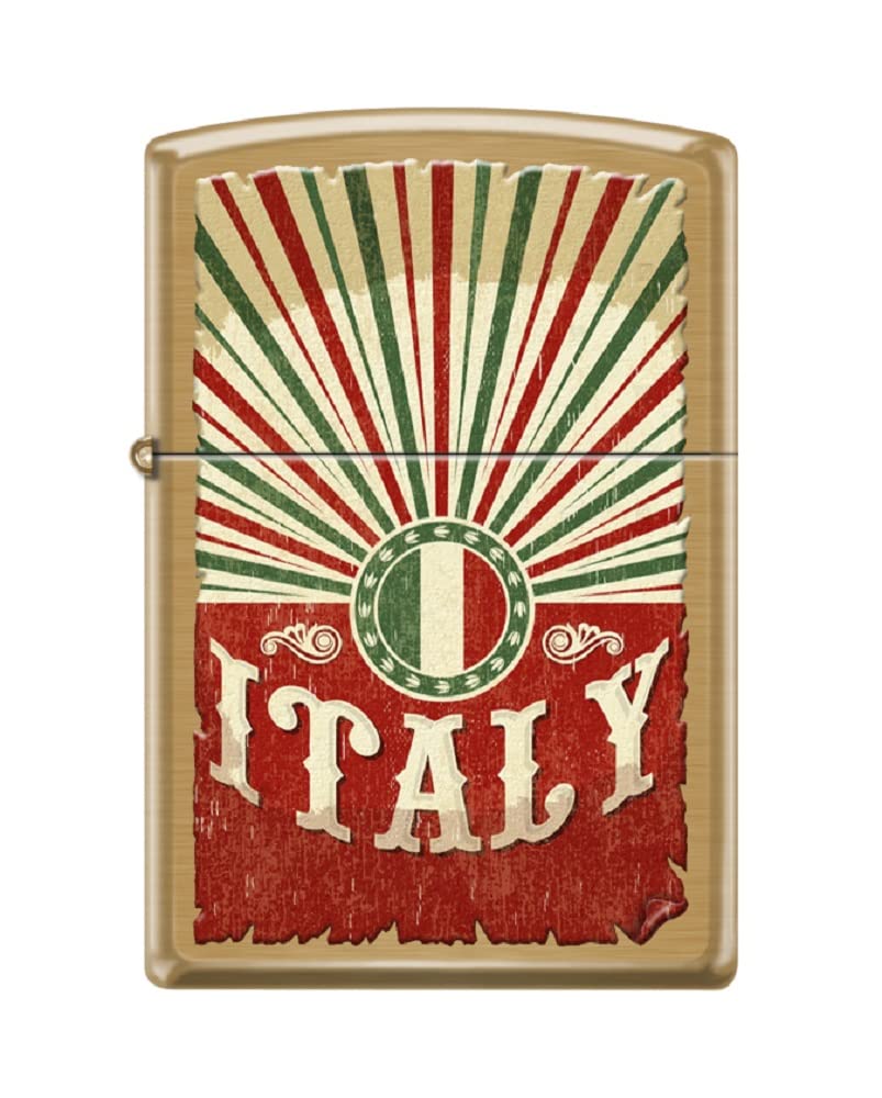 Zippo Lighter- World Country Map Flag Windproof Lighter Italy Vintage Poster #Z6017