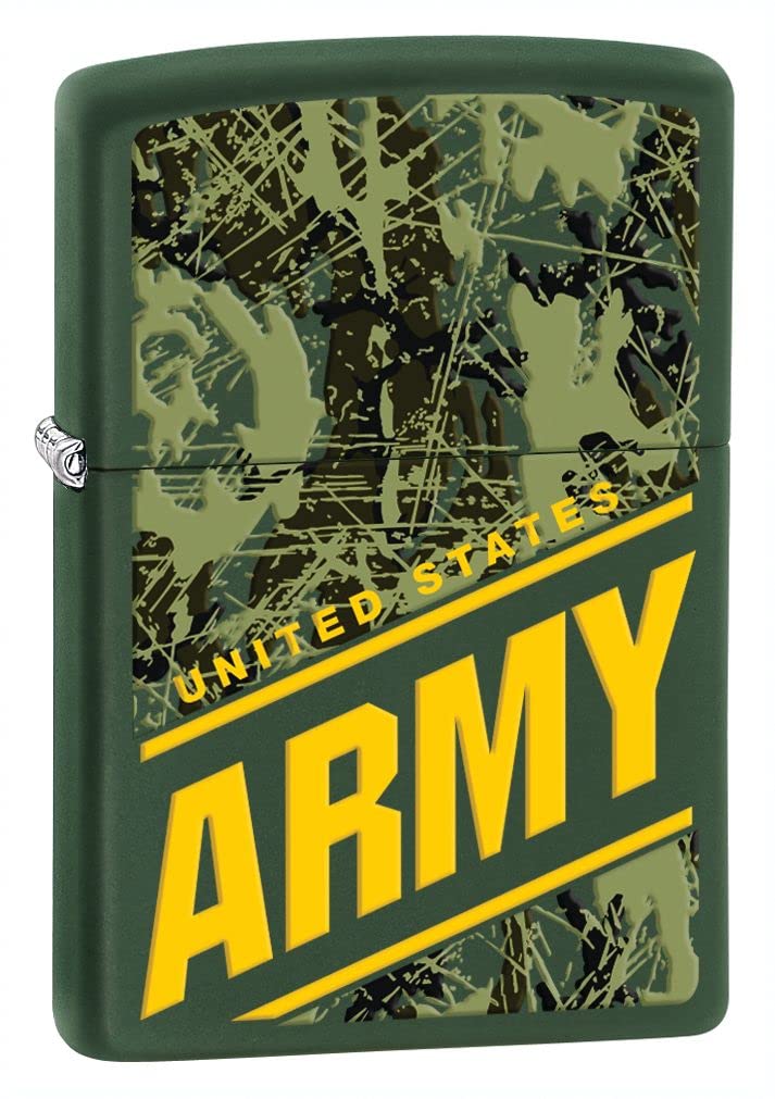 Zippo Lighter- U.S. Army Camouflage Green Matte Windproof Lighter #Z5001