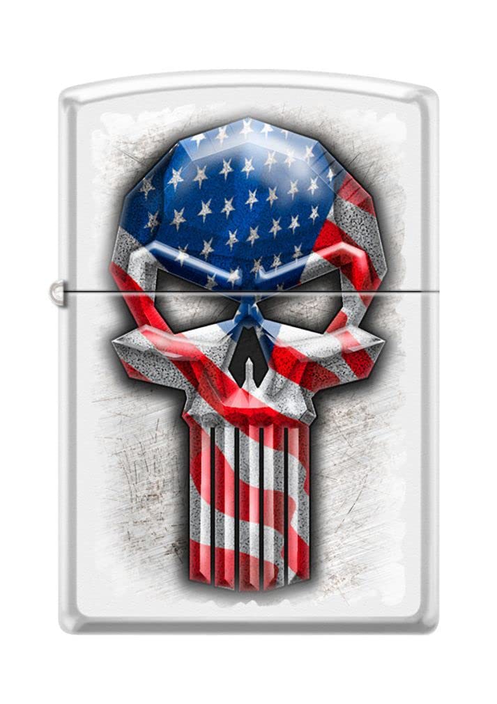 Zippo Lighter - Personalized Customize Message Engrave on Backside for Skull Pirate Windproof Lighter Skull Punisher Z5136