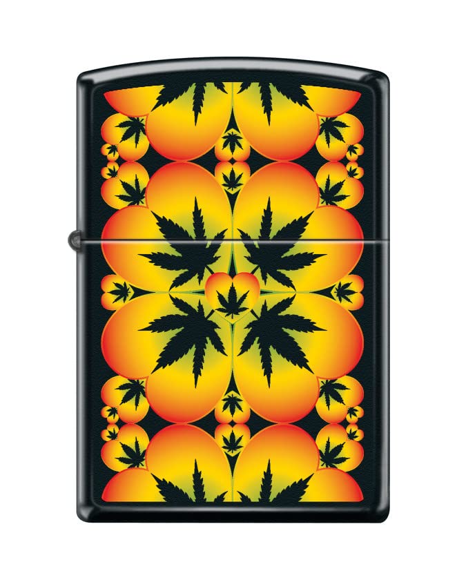 Zippo Lighter - Personalized Message Engraved on Backside Leaf Smoke Collection Windproof Lighter