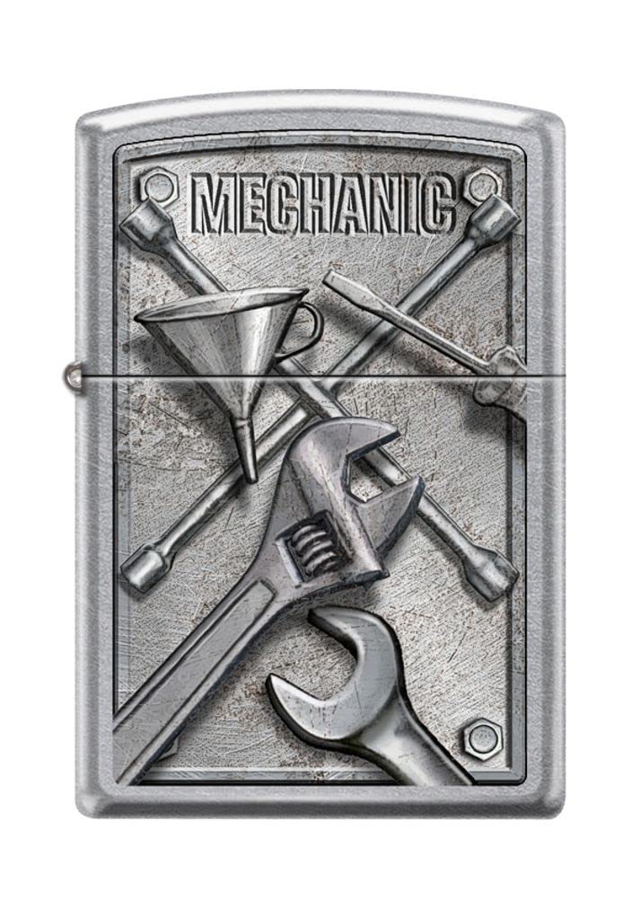 Zippo Lighter- Mechanic Street Chrome Windproof Lighter #Z5166