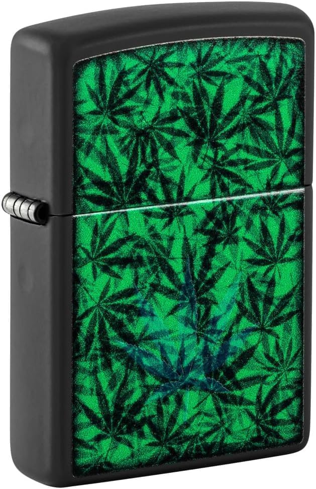 Zippo Lighter - Personalized Message Engraved on Backside Leaf Smoke Collection Windproof Lighter